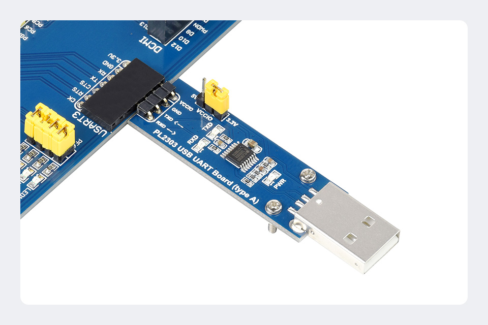 Приклад апаратного підключення PL2303 USB UART до MCU
