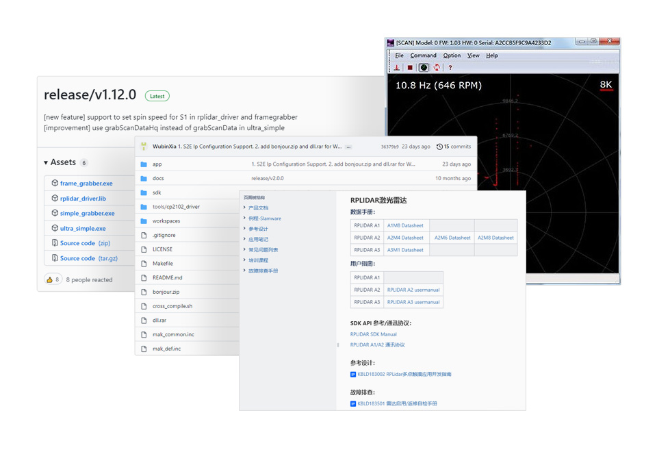 SDK та демо-приклади для RPLIDAR A1