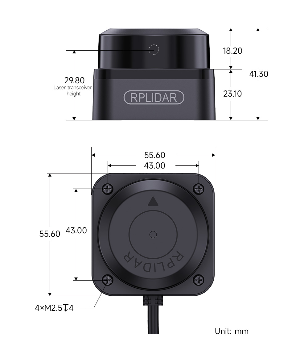RPLIDAR C1 — габарити