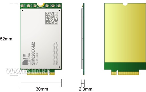 Модуль Waveshare SIM8200EA-M2 5G у форм-факторі M.2