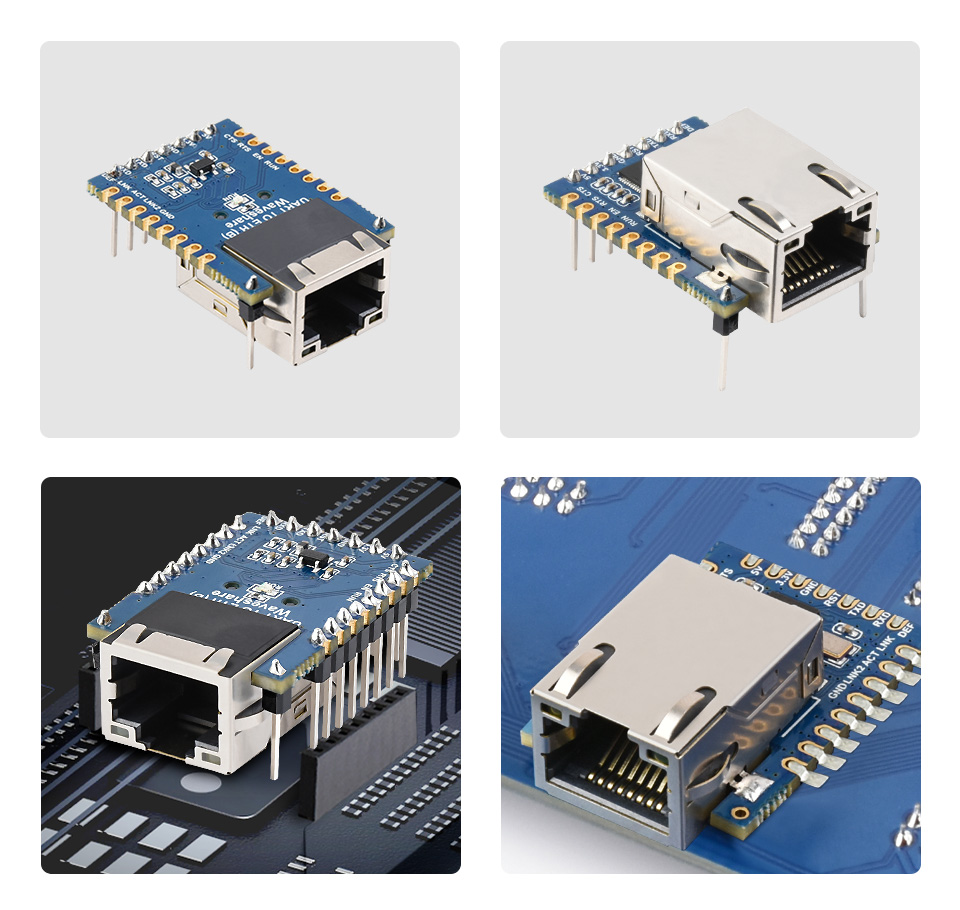 Приклади з’єднання модуля Waveshare TTL UART to Ethernet Mini Module