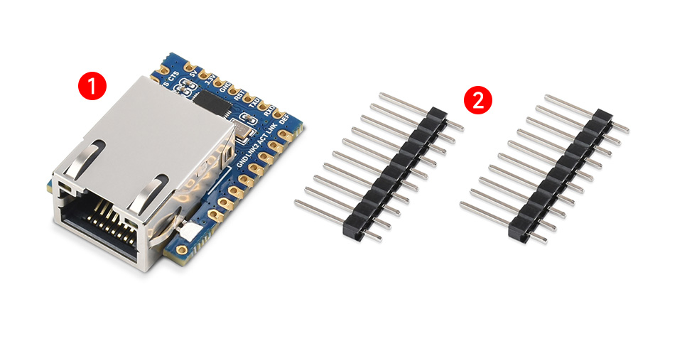 Комплект поставки Waveshare UART TO ETH (B)