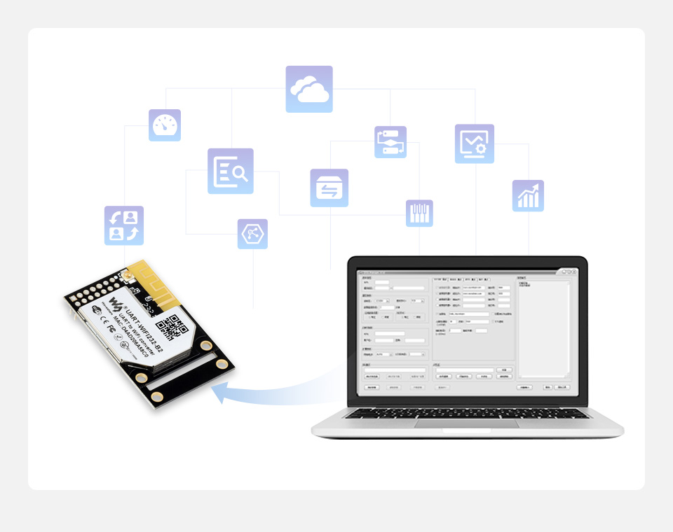 UART-WIFI232-B2, приклад використання AT-команд