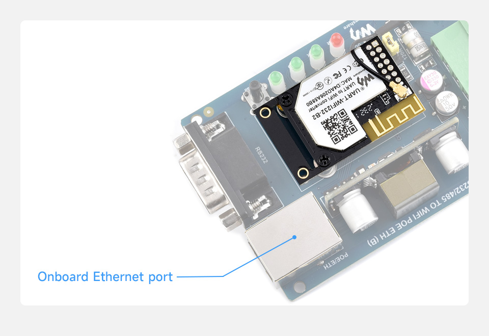 UART-WIFI232-B2, топологія обміну через порт Ethernet