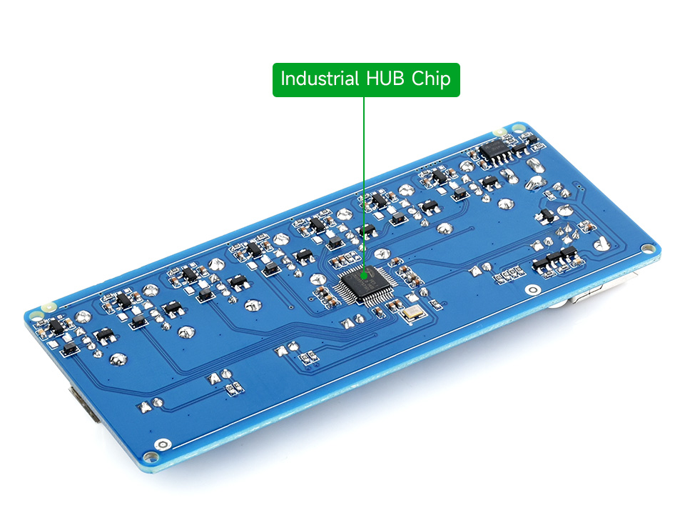 Металевий корпус Waveshare USB-HUB-7U Промисловий металевий корпус USB-HUB-7U з монтажними отворами