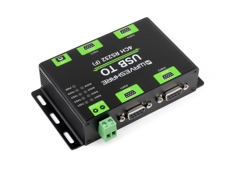 Промисловий адаптер Waveshare USB TO 4CH RS232 female port (27022)