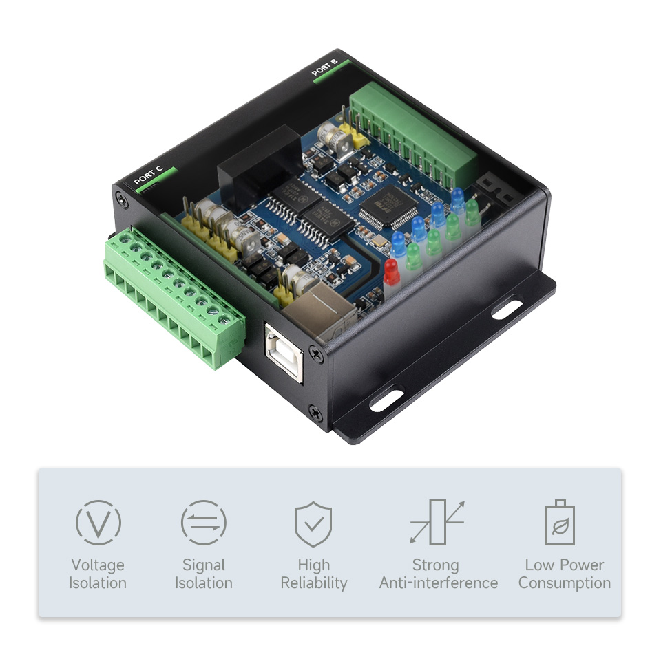 Ізольований дизайн живлення та сигналу в адаптері USB TO 4CH Serial Converter