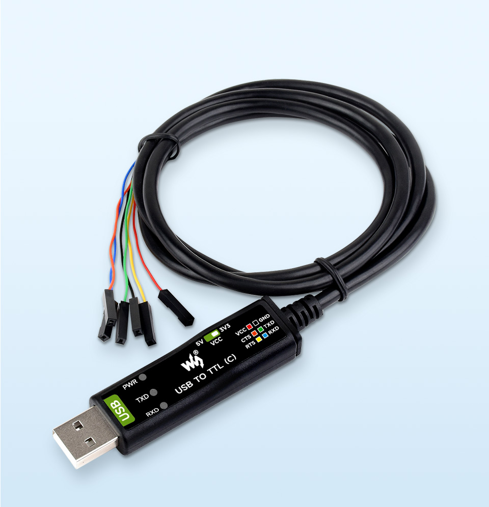 Адаптер Waveshare USB TO TTL (C) промисловий послідовний кабель
