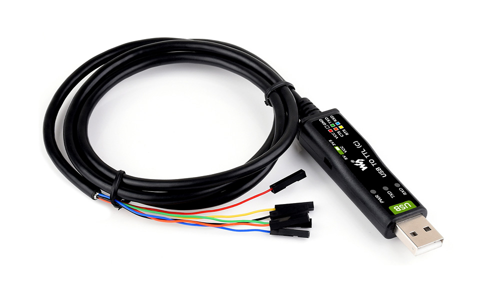 Комплект поставки адаптера Waveshare USB TO TTL (C)